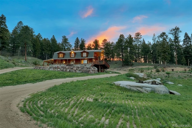 60 N County Highway 67, Sedalia, CO 80135 - view of community featuring a yard, stairs, and a view of trees