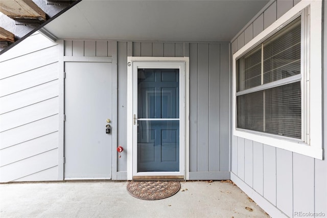 view of doorway to property