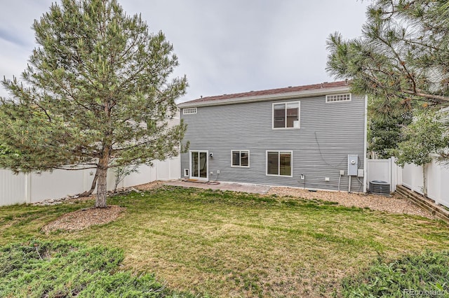 5120 Perth St, Denver, CO 80249 - back of property with a patio area and cooling unit