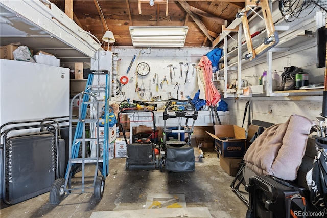 view of storage room