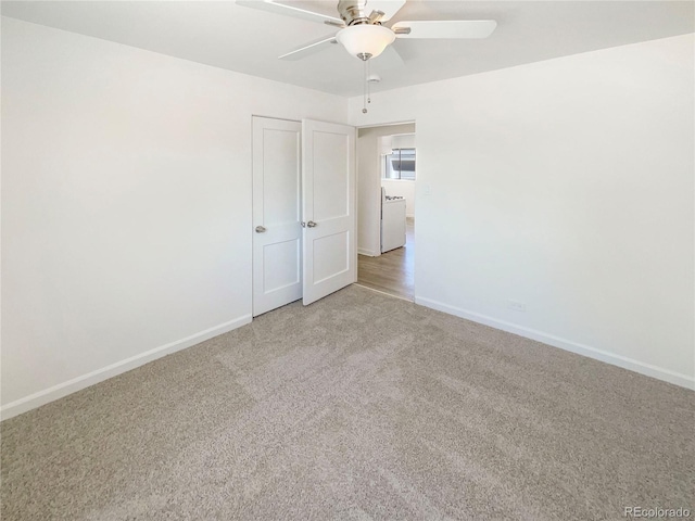 1298 S Seneca Way, Denver, CO 80223 - unfurnished room with light colored carpet and a ceiling fan