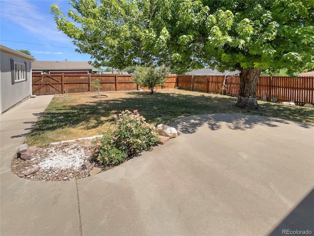 1298 S Seneca Way, Denver, CO 80223 - fenced backyard featuring a patio