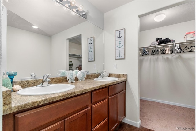 bathroom featuring vanity