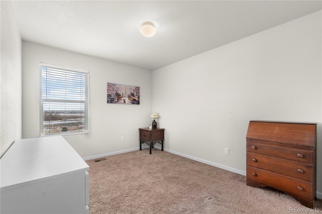 interior space with light colored carpet