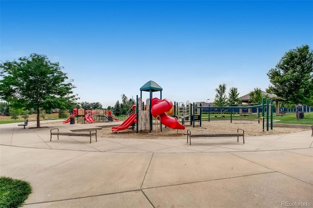 view of jungle gym