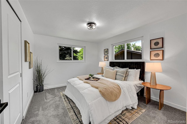 1173 Xenon St, Golden, CO 80401 - bedroom with carpet flooring, baseboards, and a textured ceiling