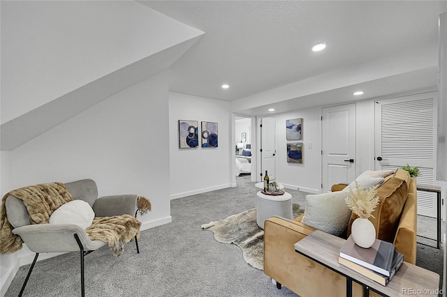 1173 Xenon St, Golden, CO 80401 - carpeted living area with baseboards and recessed lighting