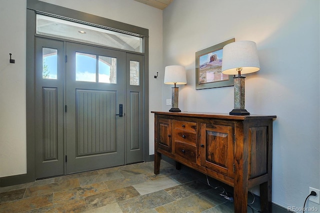 117 River Run Ct, Buena Vista, CO 81211 - foyer featuring stone tile floors