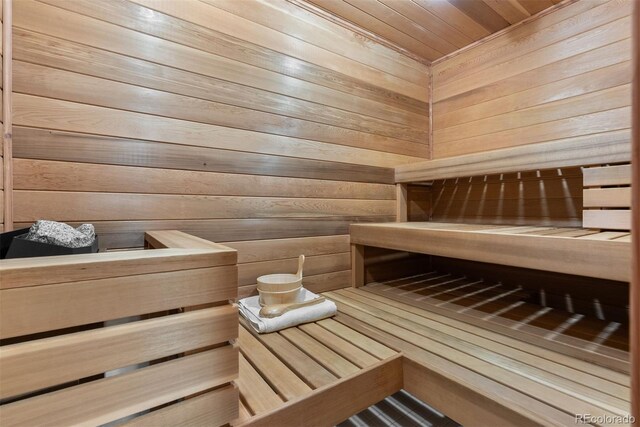 11406 Conifer Ridge Dr, Conifer, CO 80433 - sauna / steam room featuring wooden walls