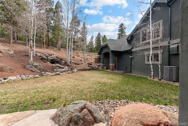 11406 Conifer Ridge Dr, Conifer, CO 80433 - view of grassy yard featuring central AC