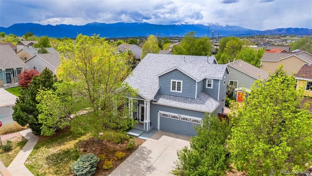 3618 Boot Spur Ct, Colorado Springs, CO 80922 - aerial view of residential area with a mountain backdrop
