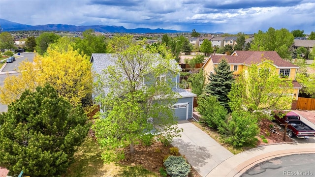 3618 Boot Spur Ct, Colorado Springs, CO 80922 - aerial view of residential area featuring a mountainous background