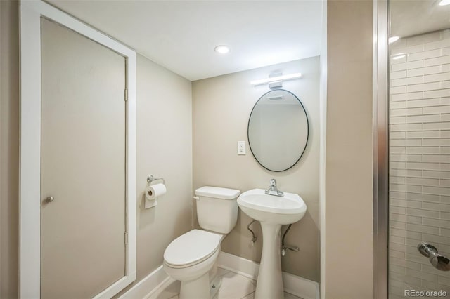 7340 W 32nd Ave, Wheat Ridge, CO 80033 - bathroom with tile patterned floors and recessed lighting