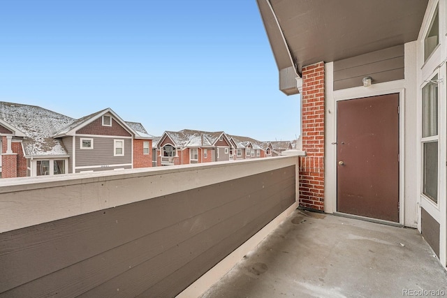 balcony with a residential view