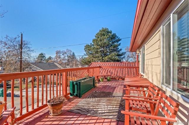 view of wooden deck