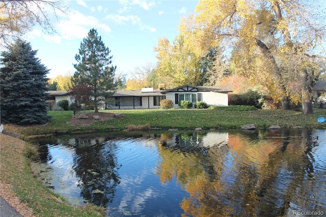 view of water feature