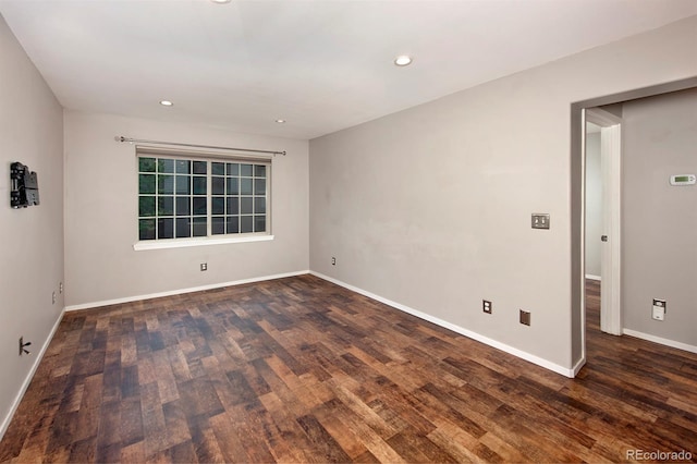980 Lakepoint Dr Unit 1, Frisco, CO 80443 - spare room with dark wood-style flooring and recessed lighting