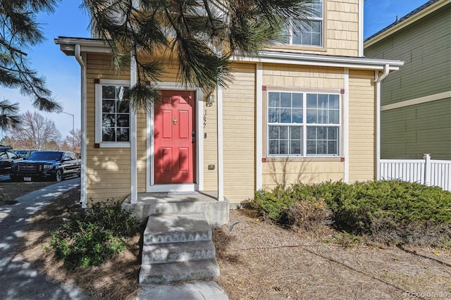 view of doorway to property