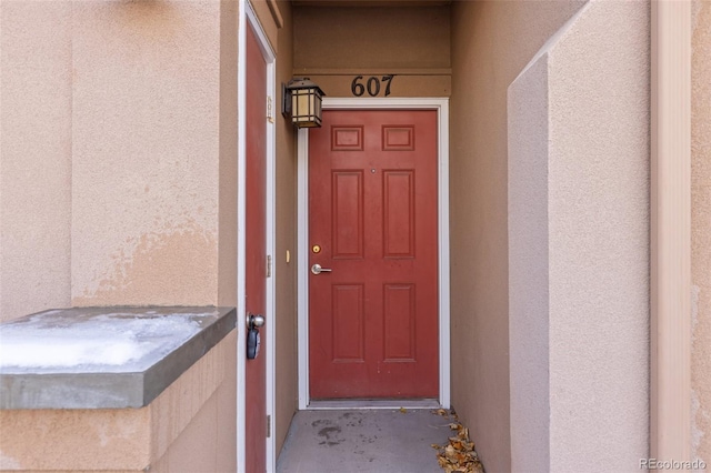 view of doorway to property