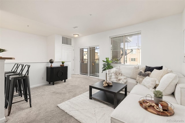 view of carpeted living room