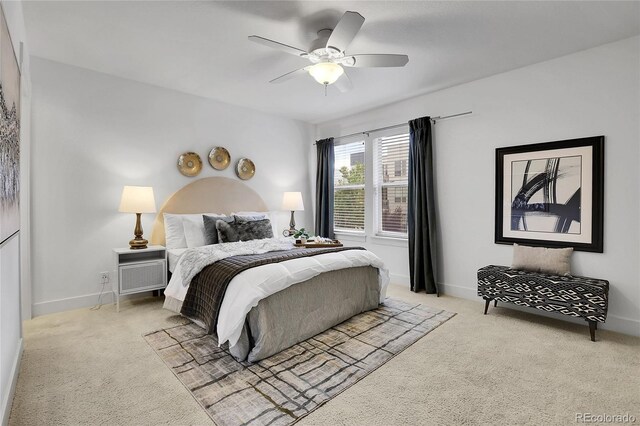 8458 Parkland St, Broomfield, CO 80021 - carpeted bedroom with baseboards and a ceiling fan