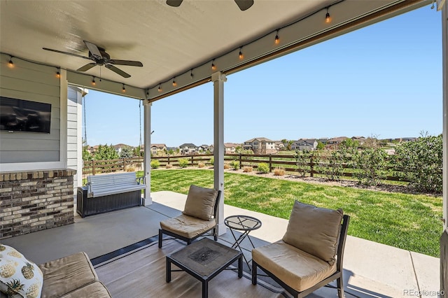 22197 E Stroll Ave, Parker, CO 80138 - view of patio with a ceiling fan