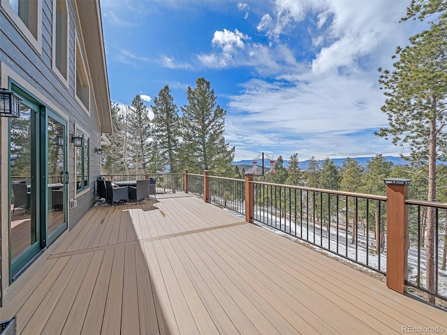 view of wooden terrace