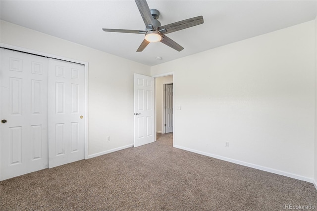 9365 Erminedale Dr, Lone Tree, CO 80124 - unfurnished bedroom with carpet, a closet, and ceiling fan