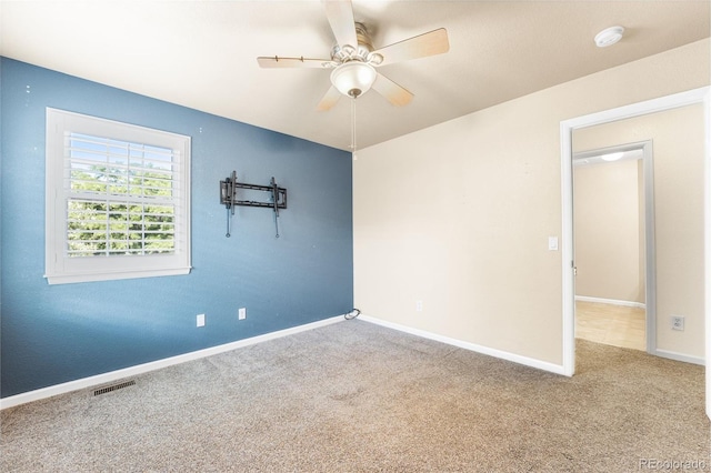 9365 Erminedale Dr, Lone Tree, CO 80124 - empty room featuring ceiling fan, carpet flooring, and a smoke detector