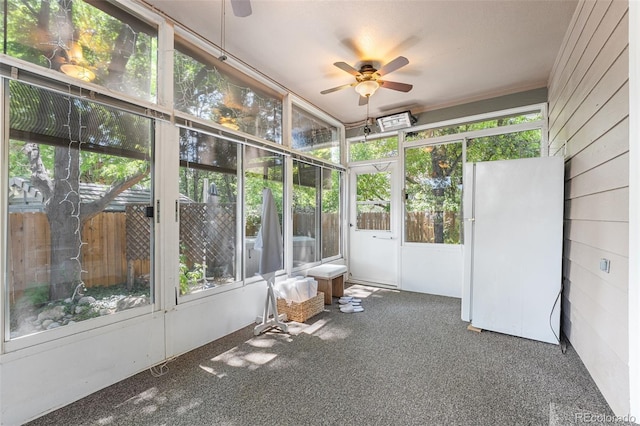9365 Erminedale Dr, Lone Tree, CO 80124 - unfurnished sunroom with a ceiling fan