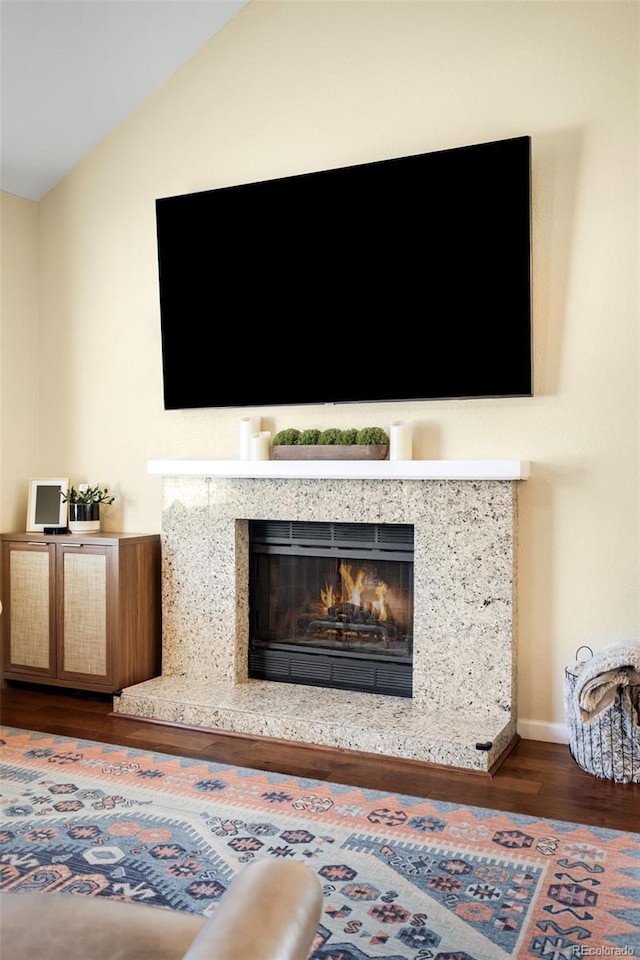 20389 E Powers Pl, Centennial, CO 80015 - detailed view of wood finished floors and a premium fireplace