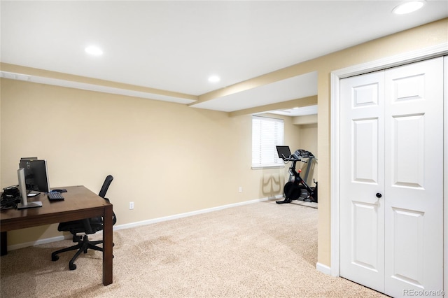 20389 E Powers Pl, Centennial, CO 80015 - carpeted home office featuring recessed lighting