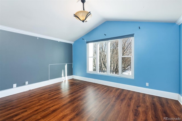 bonus room featuring lofted ceiling and hardwood / wood-style flooring