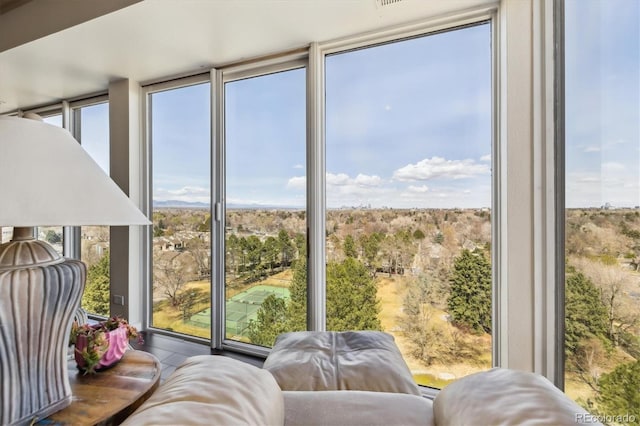 view of sunroom