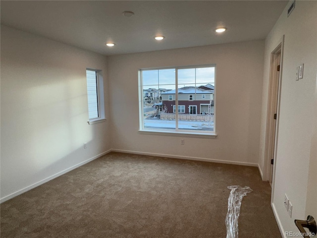 view of carpeted empty room