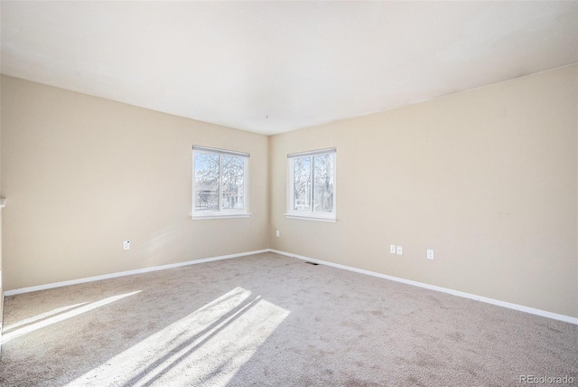 view of carpeted empty room