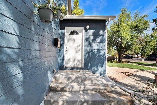 view of doorway to property