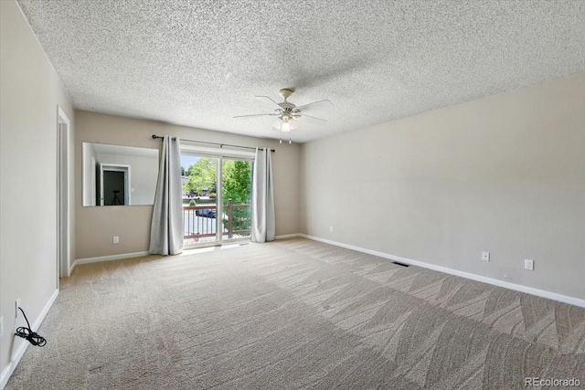 4150 Gleneagle Ct, Colorado Springs, CO 80909 - empty room with carpet floors, a ceiling fan, baseboards, and a textured ceiling