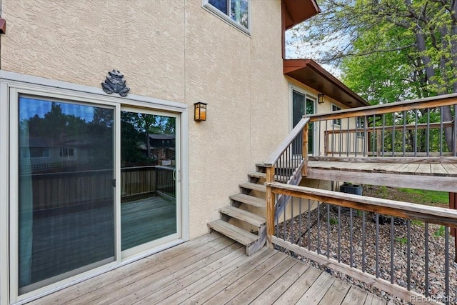 4150 Gleneagle Ct, Colorado Springs, CO 80909 - wooden deck featuring stairway