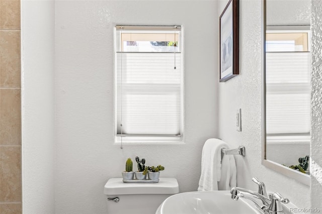 bathroom with toilet and sink