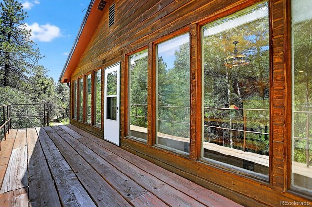 11701 Spruce Canyon Cir, Golden, CO 80403 - view of wooden terrace