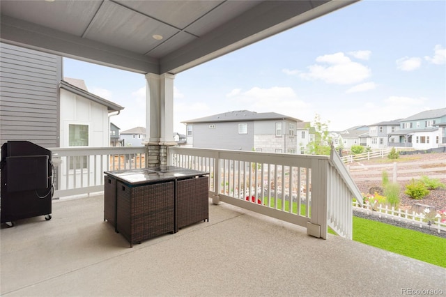 8582 Cheraw St, Littleton, CO 80125 - view of patio featuring a residential view