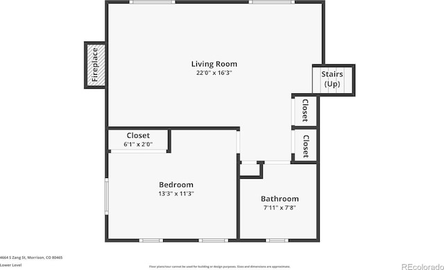 4664 S Zang St, Morrison, CO 80465 - view of floor plan / room layout