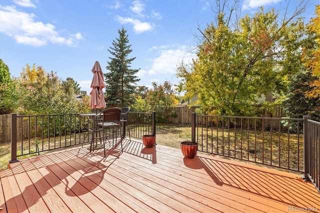 view of wooden deck