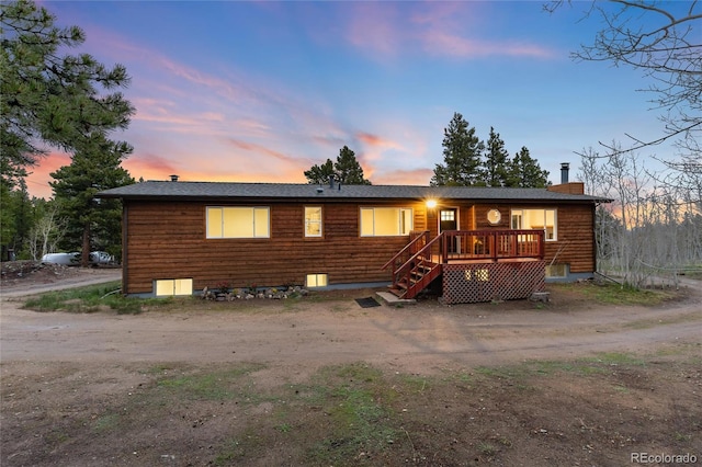 2336 Bald Mountain Rd, Central City, CO 80427 - view of front of house with a chimney