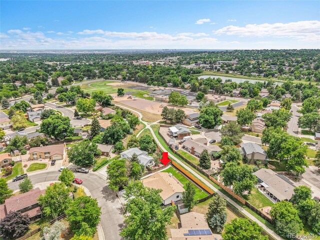 8357 Dudley Ct, Arvada, CO 80005 - aerial view of residential area featuring a large body of water