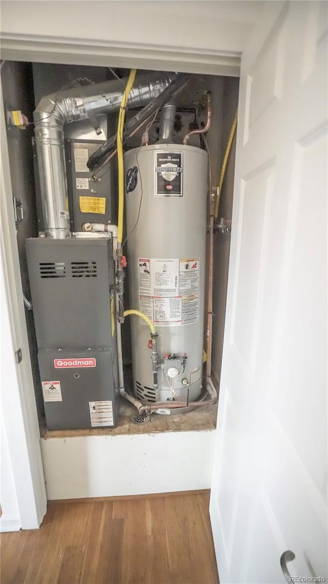 utilities with heating unit and water heater