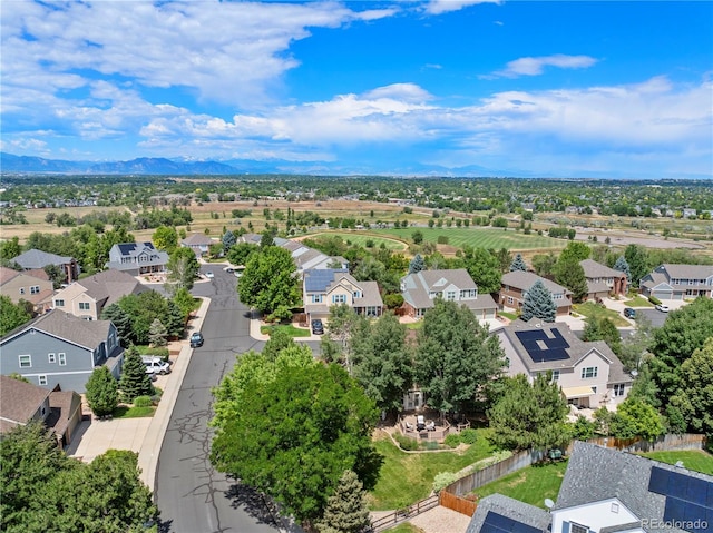 aerial view featuring a mountain view