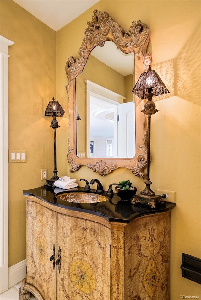 bathroom featuring vanity