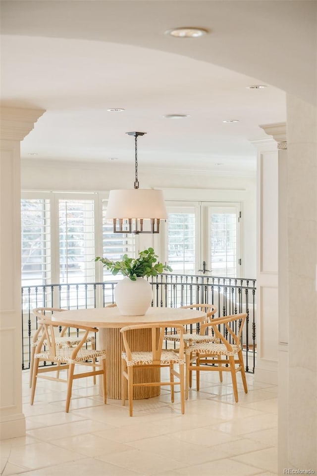 view of dining room